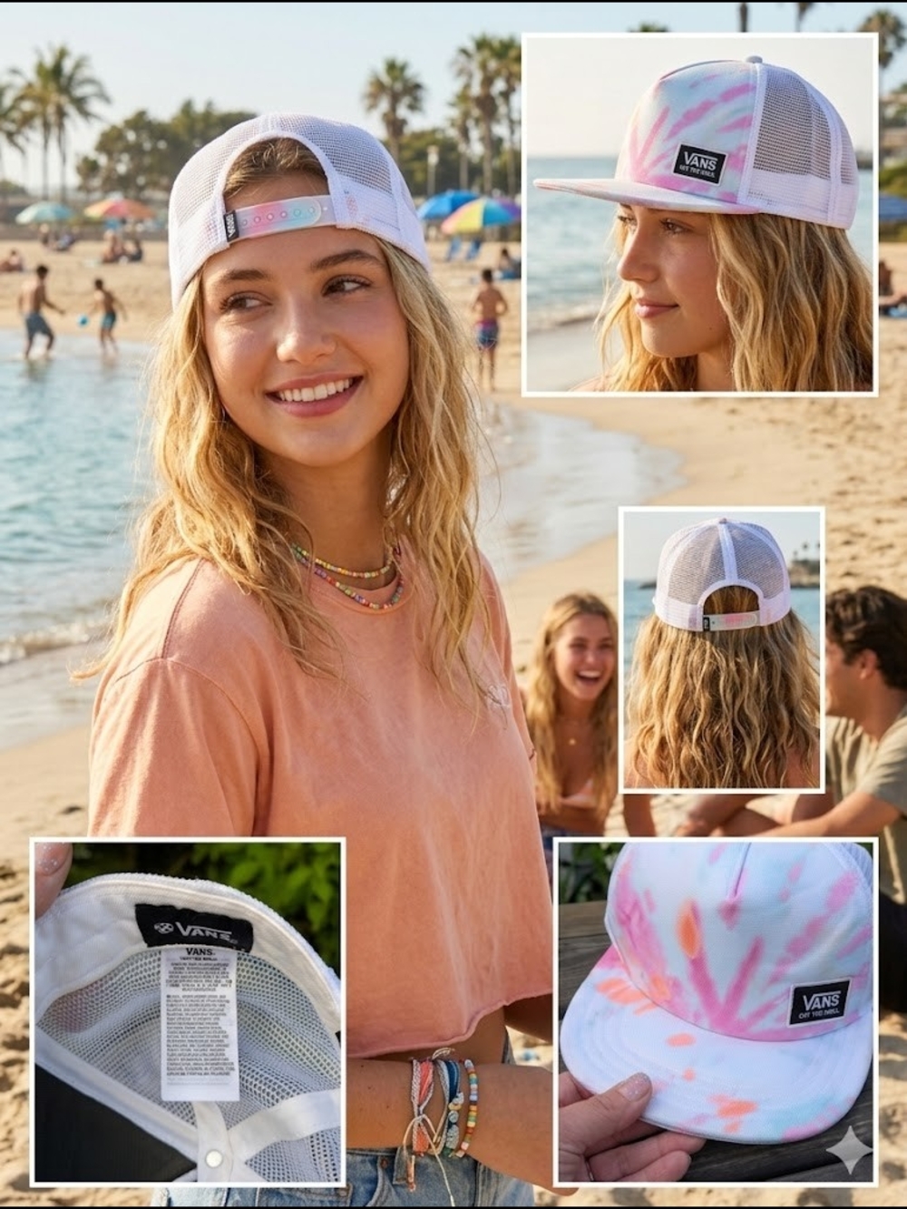 Vans Pastel Tie-Dye Mesh Trucker Hat